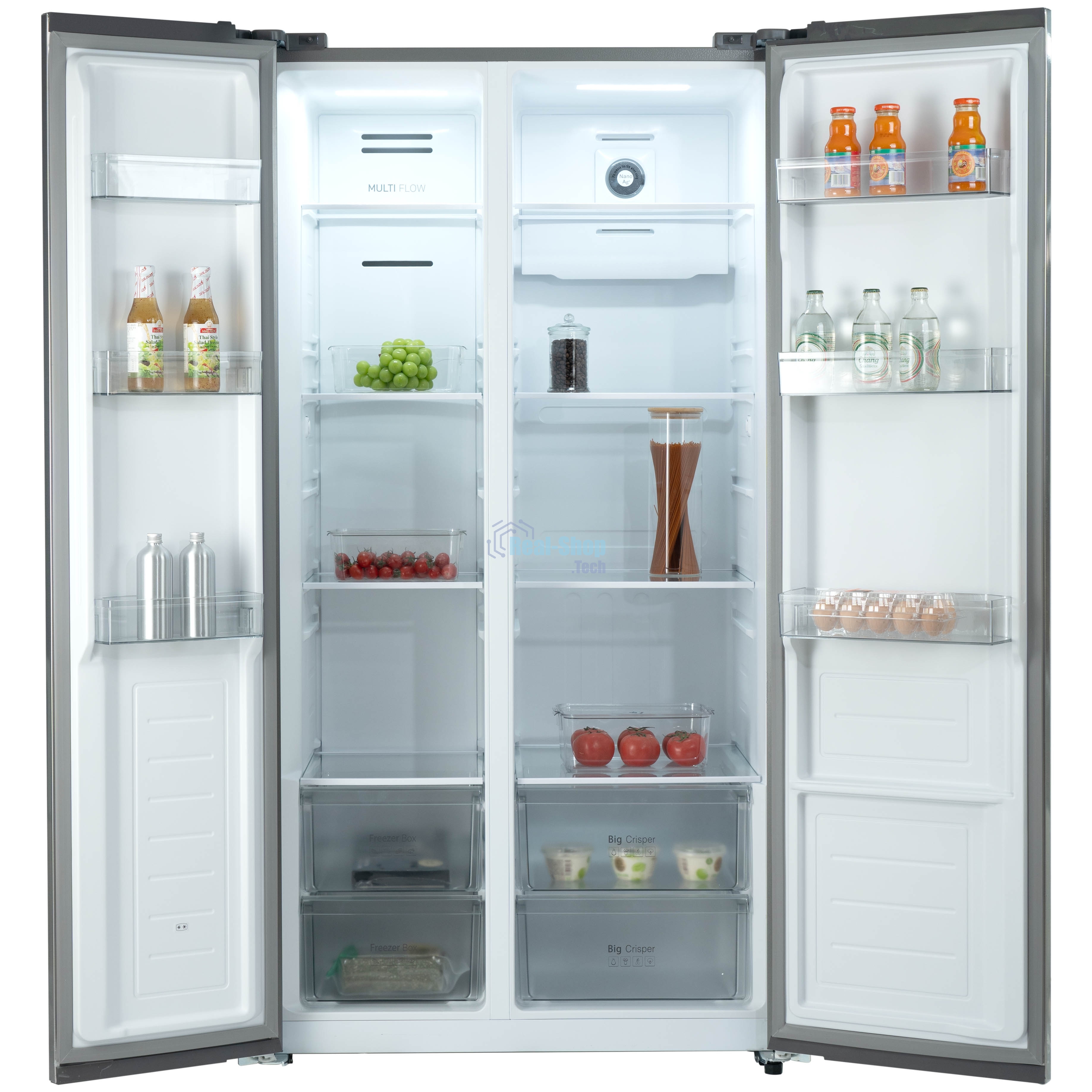 Холодильник Бирюса SBS 541 TBG черный двухкамерный 343/198 л морозилка слева, NoFrost, Side-by-side