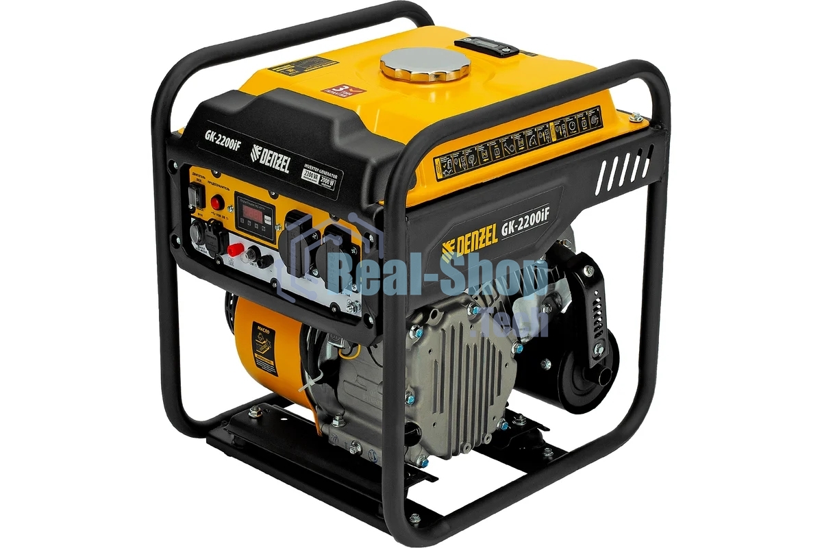 Электрогенератор бензиновый инверторный Denzel GK-2200iF, 2.2 кВт, 95 дБ, 27 кг