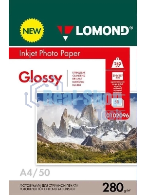 Фотобумага Lomond 0102096 A4/280г/м2/50л./белый глянцевое для струйной печати