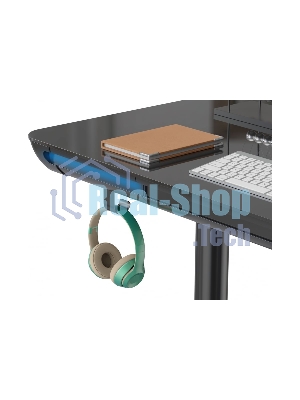 Стол компьютерный Cactus CS-EGD-BK-LED столешница закаленное стекло, черный, каркас черный