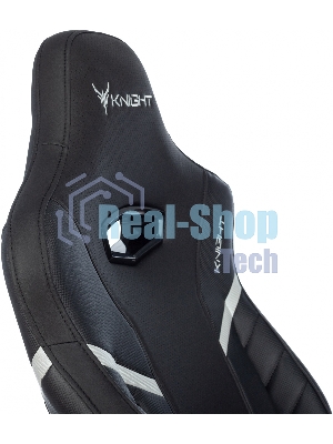 Кресло Knight Thunder 5X черный, экокожа, 120 кг, механизм качания
