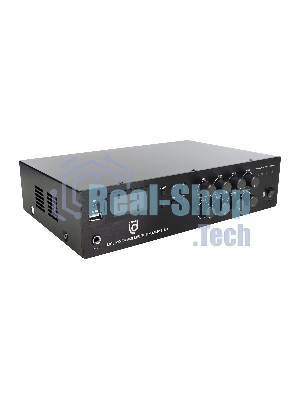 Микшер-усилитель Intrend ITMXAMP-60MT MP3, FM тюнер, USB, Bluetooth, 2хMic/3хLine входы, 1хLine выход,60 Вт, 4/8Ом/100V, IR-пульт в комплекте