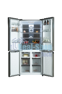 Холодильник Бирюса CD 496 TBG текстурированное черное стекло трехкамерный 334/162л морозилка снизу, NoFrost, Side by Side