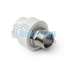 Муфта комбинированная 32 х 1' НР под ключ полипропиленовая PPR белый PRO AQUA