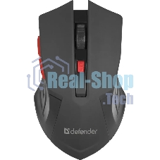 Мышь беспроводная Defender Accura MM-275 красный, 1600 dpi, радиоканал, USB, кнопки - 6