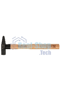 Молоток слесарный Denzel 200 г, кованый квадратный боек, буковая рукоятка