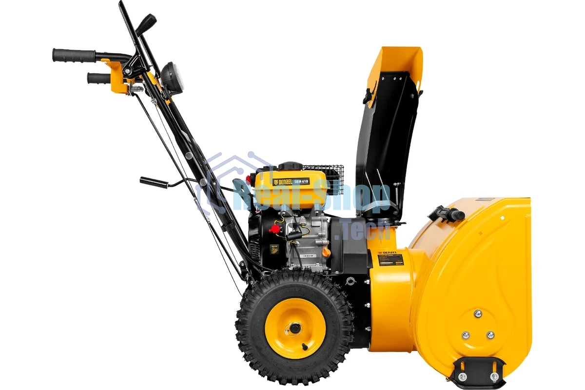 Бензиновая снегоуборочная машина Denzel SBM 610, 212cc, ручной старт, фара