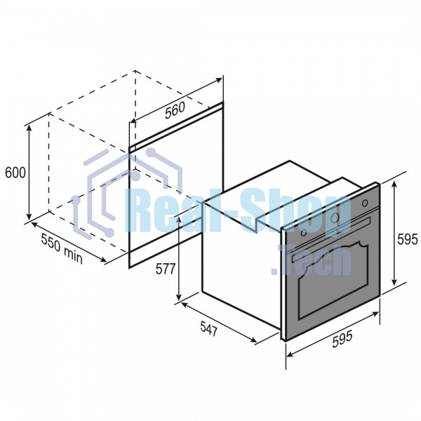 Духовой электрический шкаф Zigmund & Shtain E 166 X