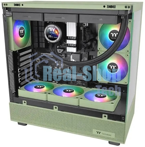 Комплект вентиляторов для корпуса Thermaltake CT120 EX ARGb Sync (3 шт.) зеленый, 120 мм, 2000 об/мин, 28.5 дБ, 4 pin