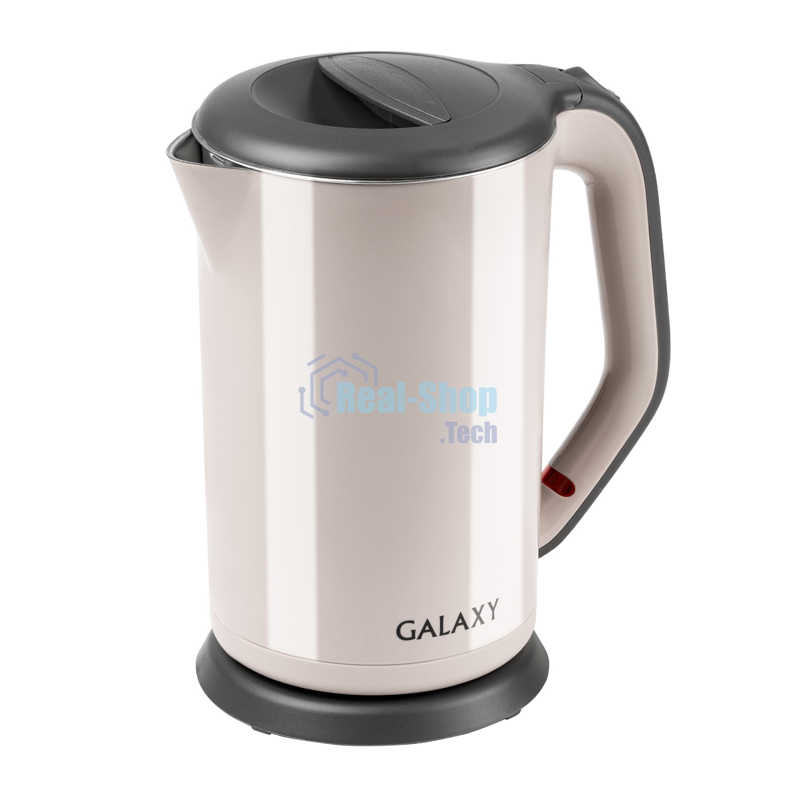 Электрочайник Galaxy GL 0330 бежевый, 1.7 л, 2000 Вт, скрытый нагревательный элемент