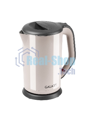 Электрочайник Galaxy GL 0330 бежевый, 1.7 л, 2000 Вт, скрытый нагревательный элемент