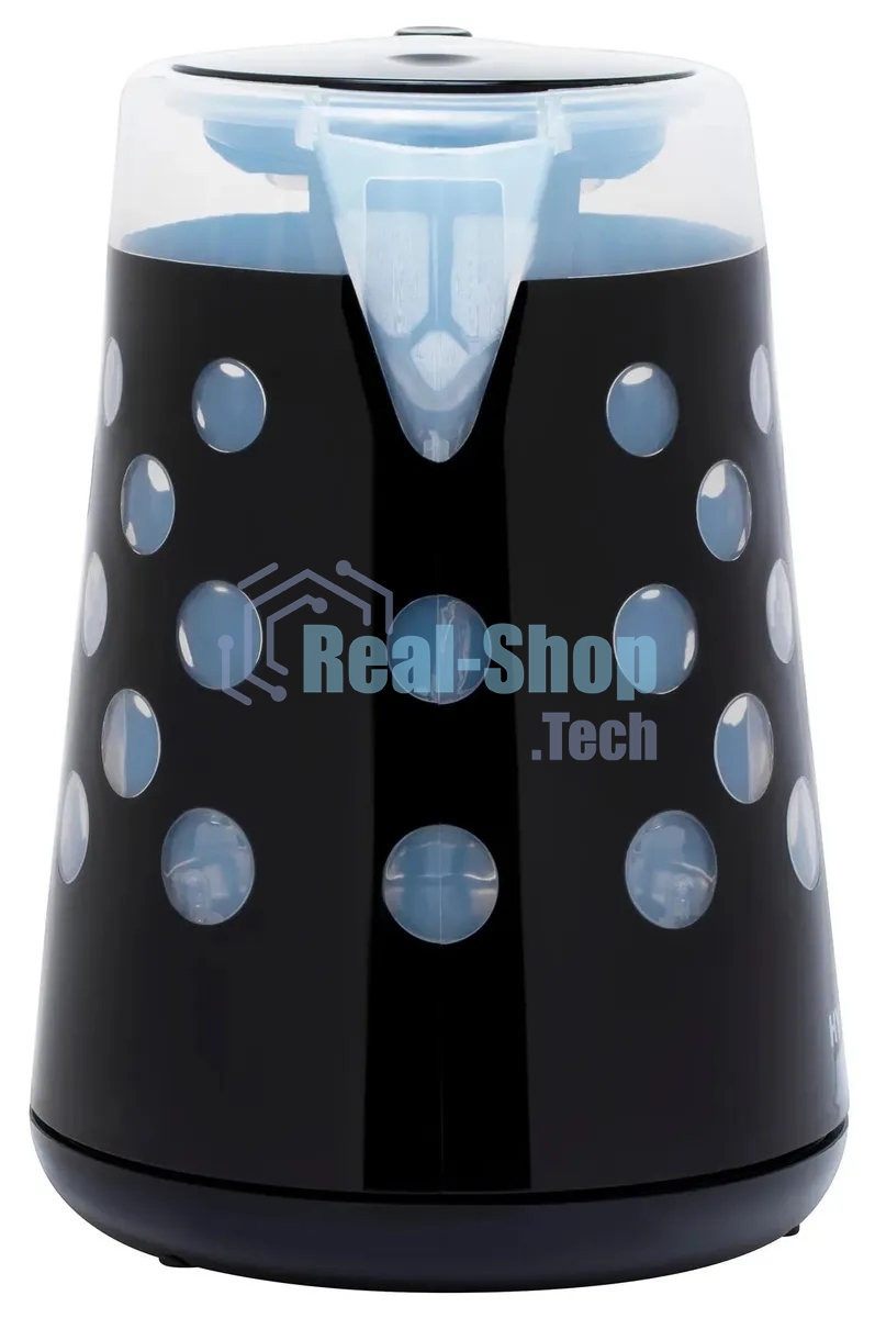 Чайник электрический Hyundai HYK-G2012 1.7л. 2200Вт черный/прозрачный (корпус: пластик)