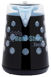 Чайник электрический Hyundai HYK-G2012 1.7л. 2200Вт черный/прозрачный (корпус: пластик)