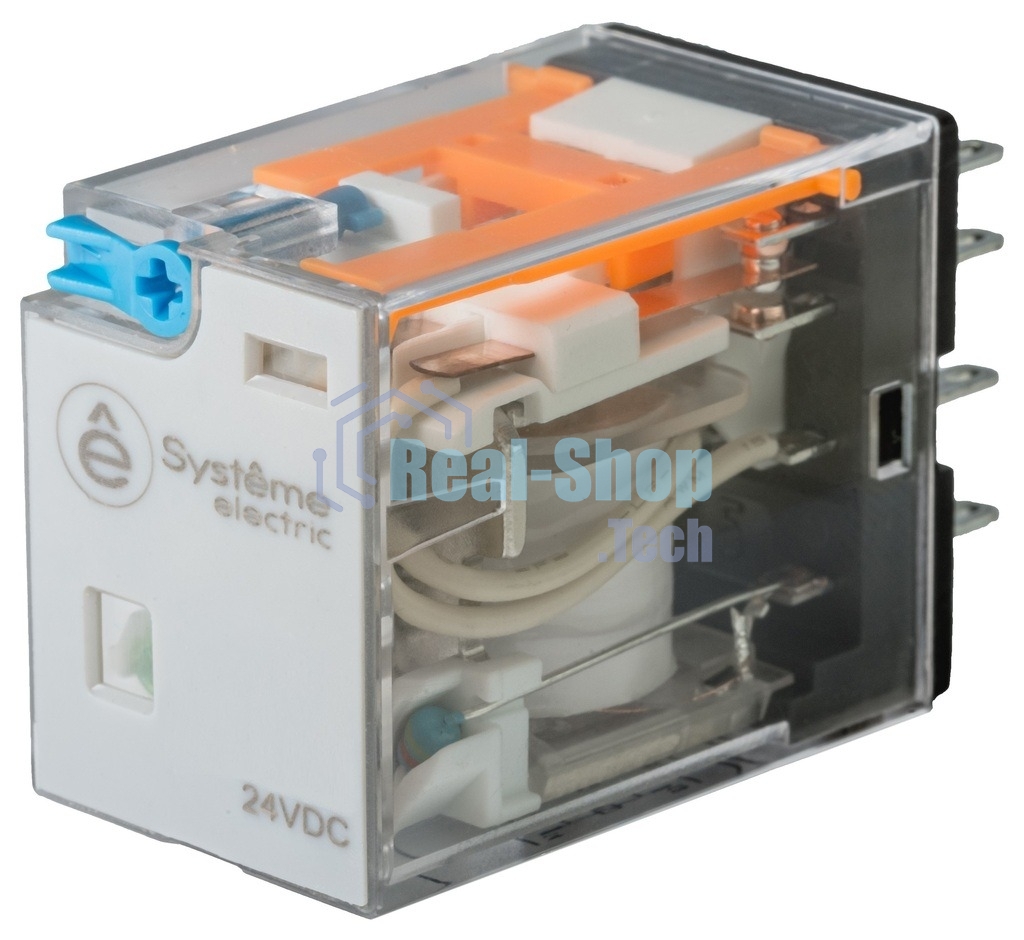 Реле 5A 4CO 24VDC тест кнопка LED