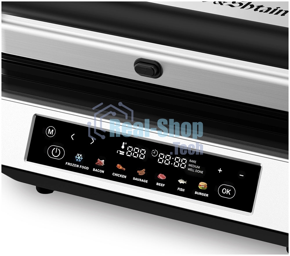 Гриль электрический Zigmund & Shtain ZEG-940 стальной, 2000 Вт