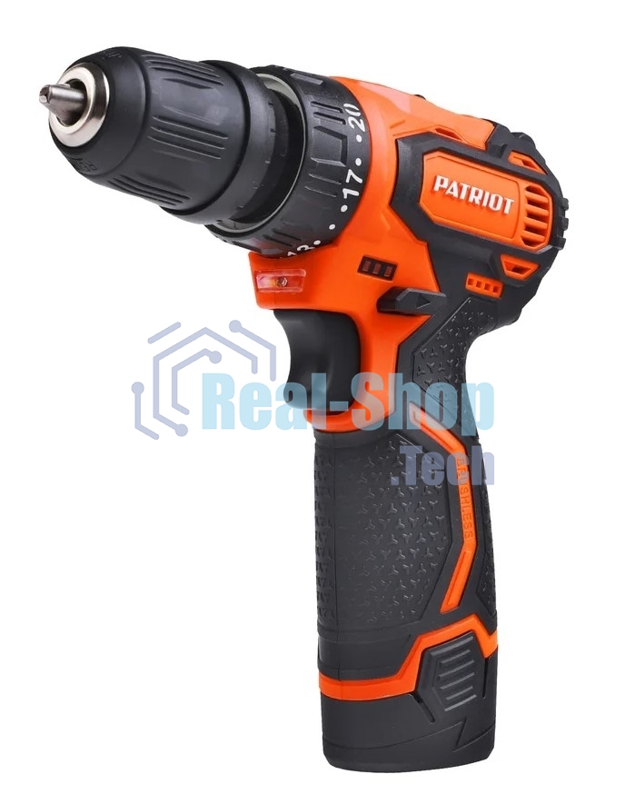 Дрель-шуруповерт аккумуляторная Patriot BR 369Li, Аккумуляторная, 12В, 2 АКБ, Кейс