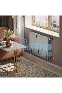 Радиатор биметаллический Royal Thermo PianoForte 500 серебристый - 10 секц.