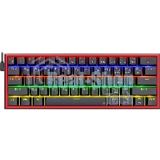 Клавиатура Redragon Fizz проводная, USB Type-A, чёрный/красный