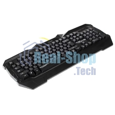 Игровой комплект Qumo Solaris, клавиатурапроводная K03, 104 клавиши, встроенная радужная подсветка, мышь проводная M10, оптическая, 800/1200/1600/2200 dpi, коврик