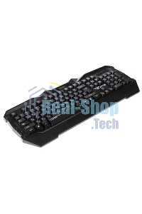 Игровой комплект Qumo Solaris, клавиатурапроводная K03, 104 клавиши, встроенная радужная подсветка, мышь проводная M10, оптическая, 800/1200/1600/2200 dpi, коврик