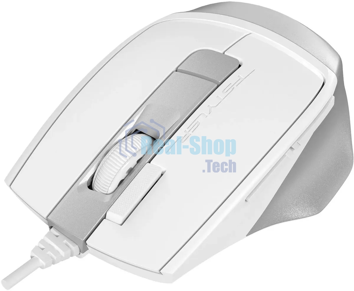 Мышь проводная A4Tech Fstyler FM45S Air белый/серебристый, 2400 dpi, USB, кнопки - 7