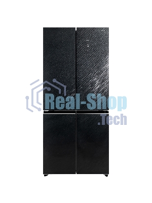 Холодильник Бирюса CD 496 TBG текстурированное черное стекло трехкамерный 334/162л морозилка снизу, NoFrost, Side by Side