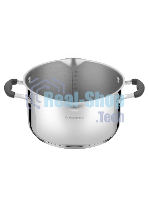 Кастрюля Maunfeld LAURA MCS56S08GR из нержавеющей стали со стеклянной крышкой, 24 см, 5,6 л.