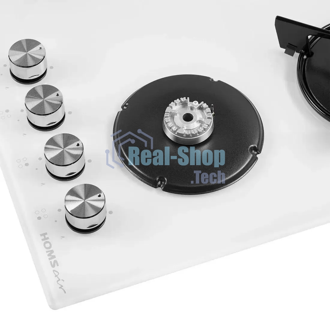 Газовая варочная панель HOMSair HGG641EWH независимая, белый