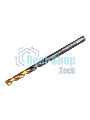 Сверло по металлу Denzel 3,8 мм, HSS-Tin, Golden Tip, 10 шт.
