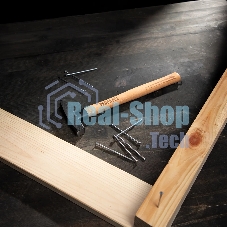 Молоток слесарный Denzel 200 г, кованый квадратный боек, буковая рукоятка