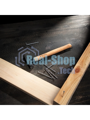 Молоток слесарный Denzel 200 г, кованый квадратный боек, буковая рукоятка