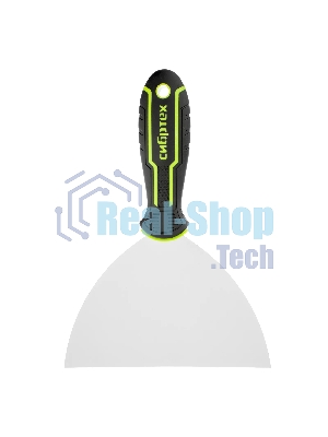 Шпательная лопатка из нержавеющей стали Сибртех 150 мм, двухкомпонентная рукоятка