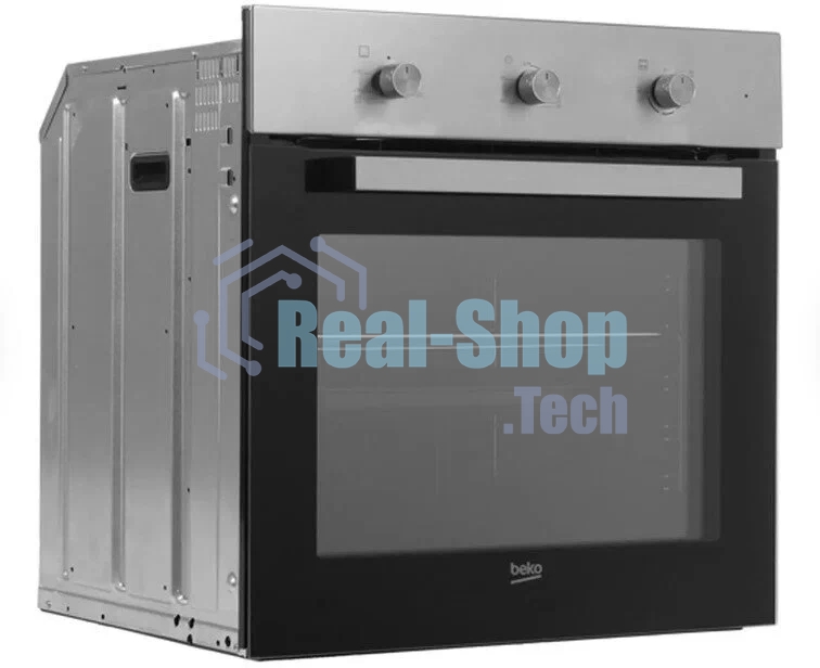 Газовый духовой шкаф Beko BBIGT21100X с откидным электрическим грилем; автоматический электроподжиг; поворотные переключатели; металлические направляющие; объем - 72л; 3 стекла дверцы; 1 решетка; 1 противень; вертел. Цвет нержавеющая сталь; Материал панел