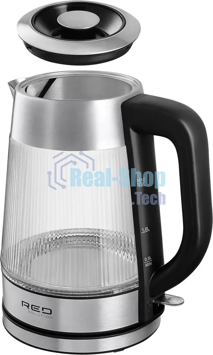 Чайник электрический Red Solution G121 1.8 л, 2200 Вт, черный/серебристый