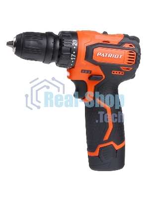 Дрель-шуруповерт Patriot BR 369Li, 12 В, 2 Ач, 35 Нм, бесщеточный