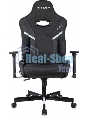 Кресло Knight Thunder 5X черный, экокожа, 120 кг, механизм качания