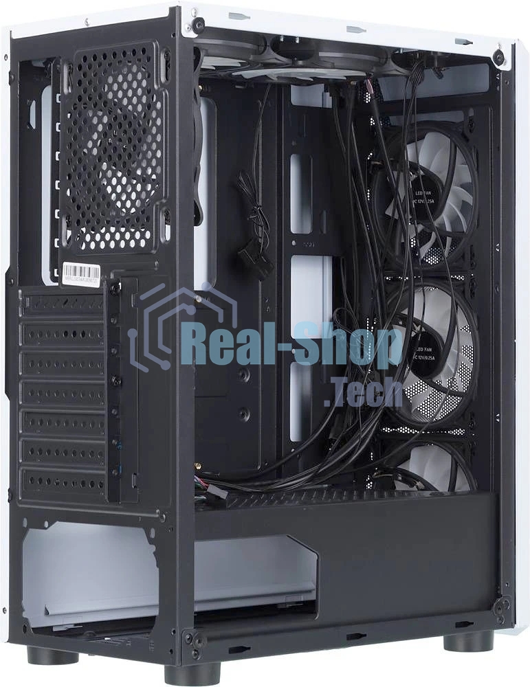 Компьютерный корпус AeroCool/Formula CL-3303W RGb белый без БП ATX 6x120мм 2xUSB 2.0 1xUSB 3.0 audio bott PSU