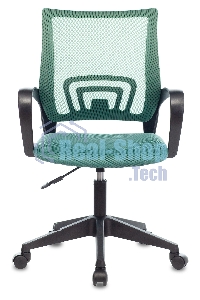 Кресло компьютерное Бюрократ CH-695NLT TW-03 TW-30 зеленый, сетка/ткань, крестовина пластик