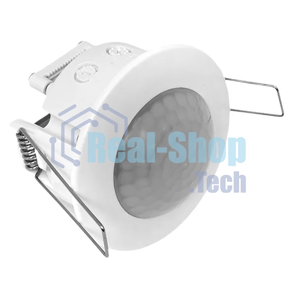 Датчик движения EKF dd-ms-100 (ИК) MS-100 (ДД) встраив. 1200 Вт 360 град. до 6 м IP20