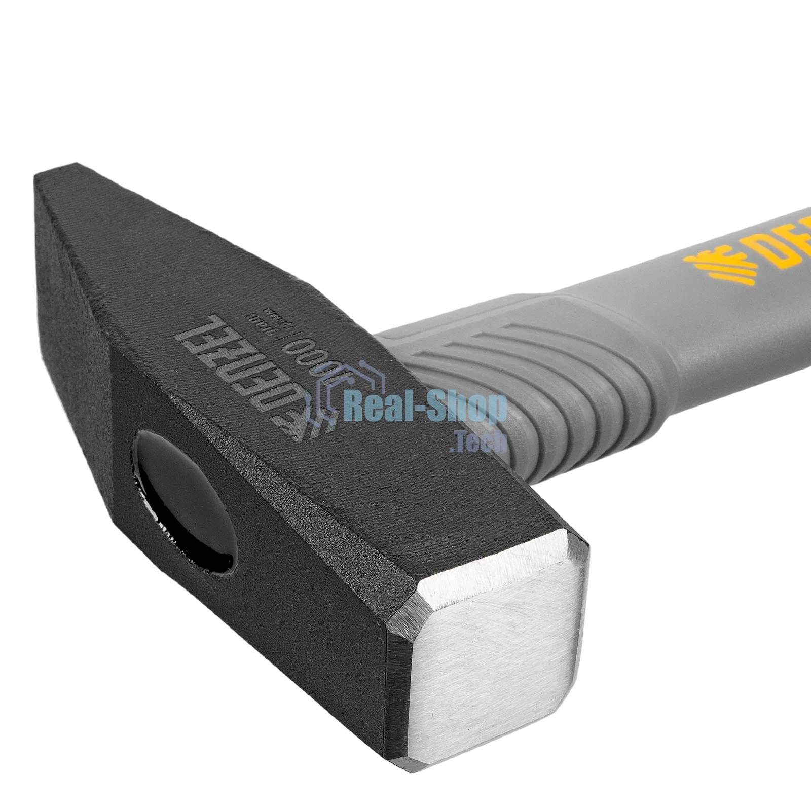 Молоток слесарный Denzel 1000 г, кованый, фибергласовая рукоятка c TPR покрытием