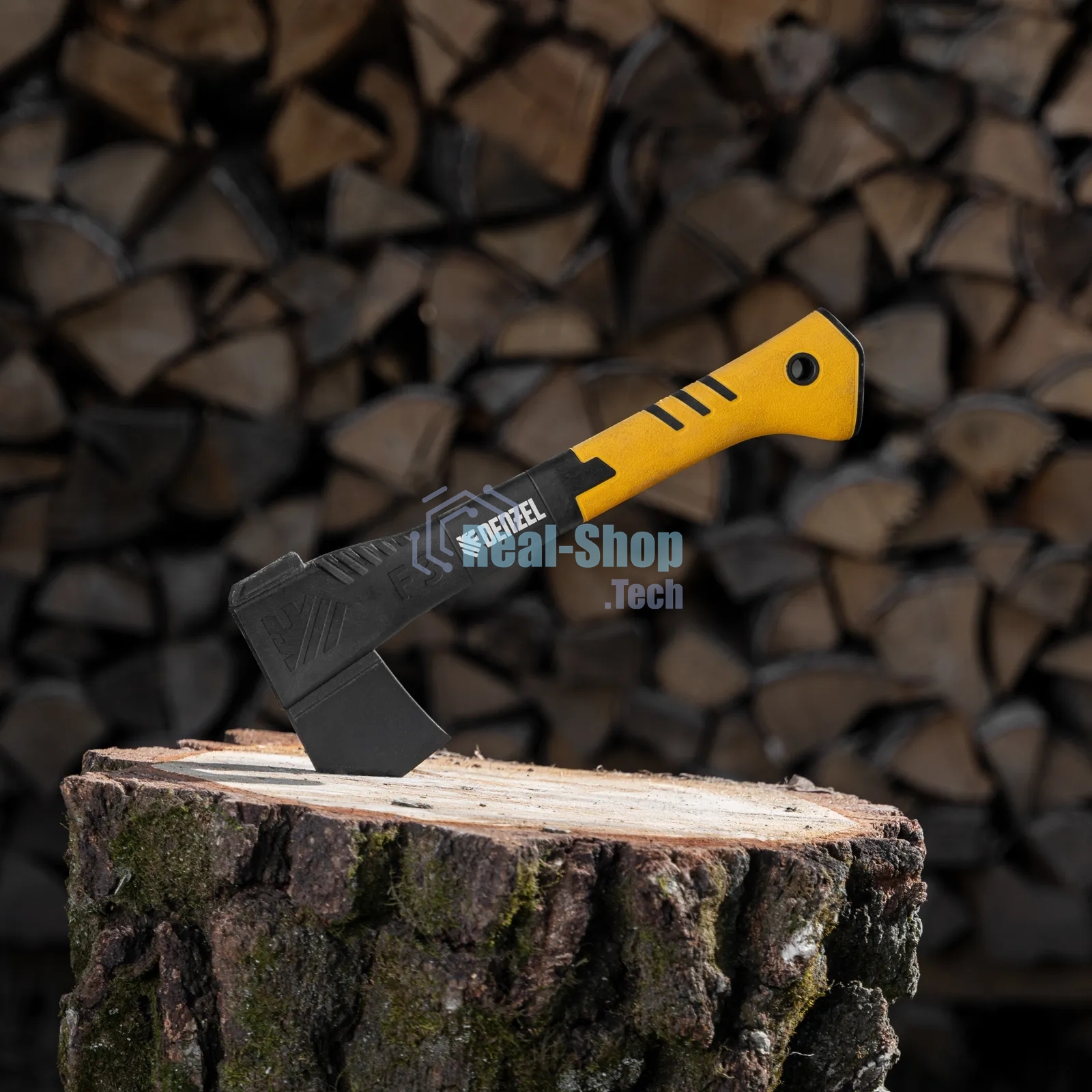 Топор-колун Denzel 21430 F3, 640 гр, двухкомпонентная рукоятка, 320 мм