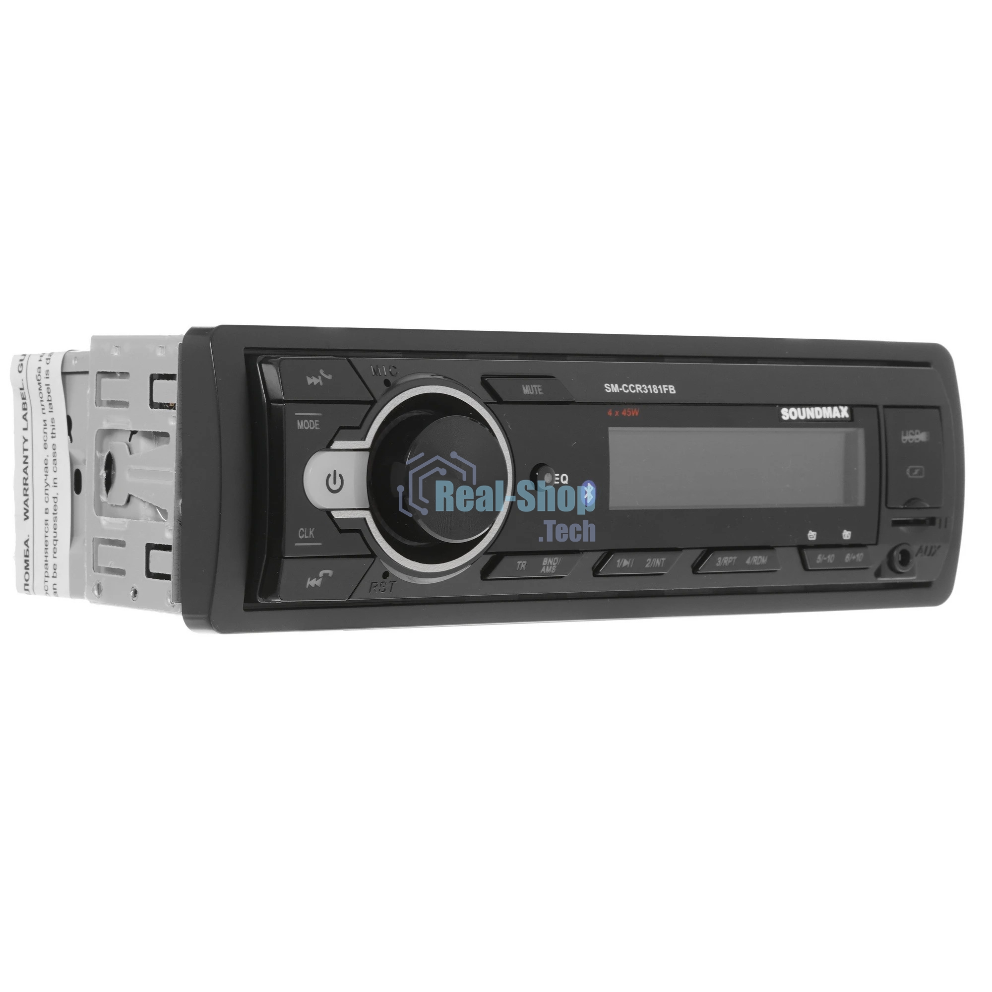 Автомагнитола Soundmax SM-CCR3181FB, 1 DIN, Bluetooth, USB Type-A, AUX