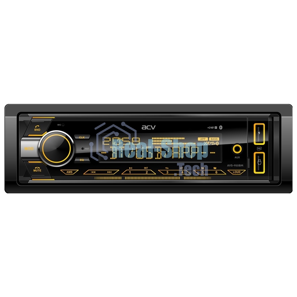 Автомагнитола ACV AVS-950BM, 1 DIN, Bluetooth, USB Type-A, AUX