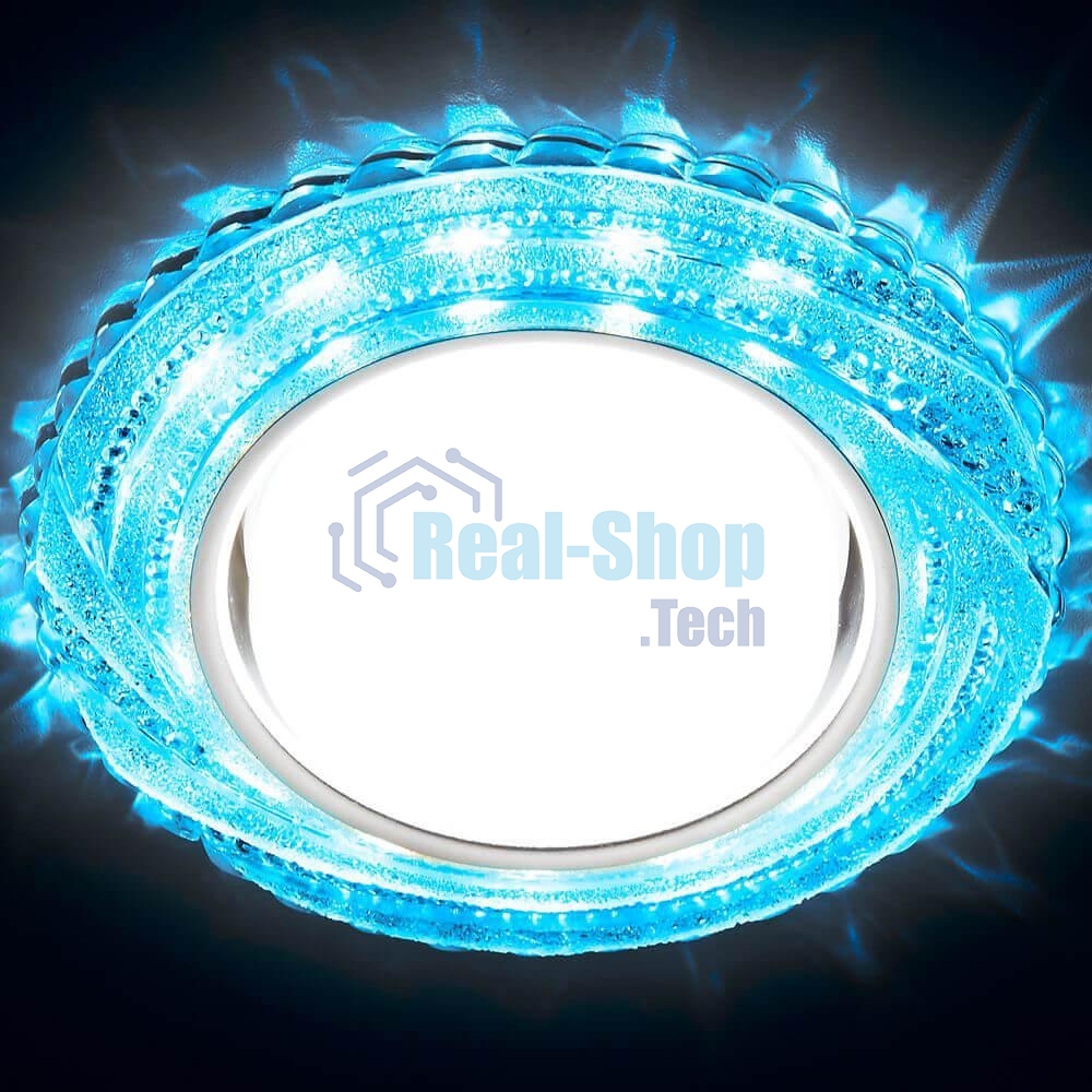 Светильник встраиваемый G298 CL/WW хром/прозрачный GX53+3W(LED WARM)