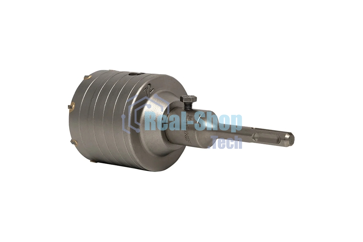 Коронка буровая по бетону с оснасткой TCT-72 М22 SDS-plus Master EKF tct-72-m22