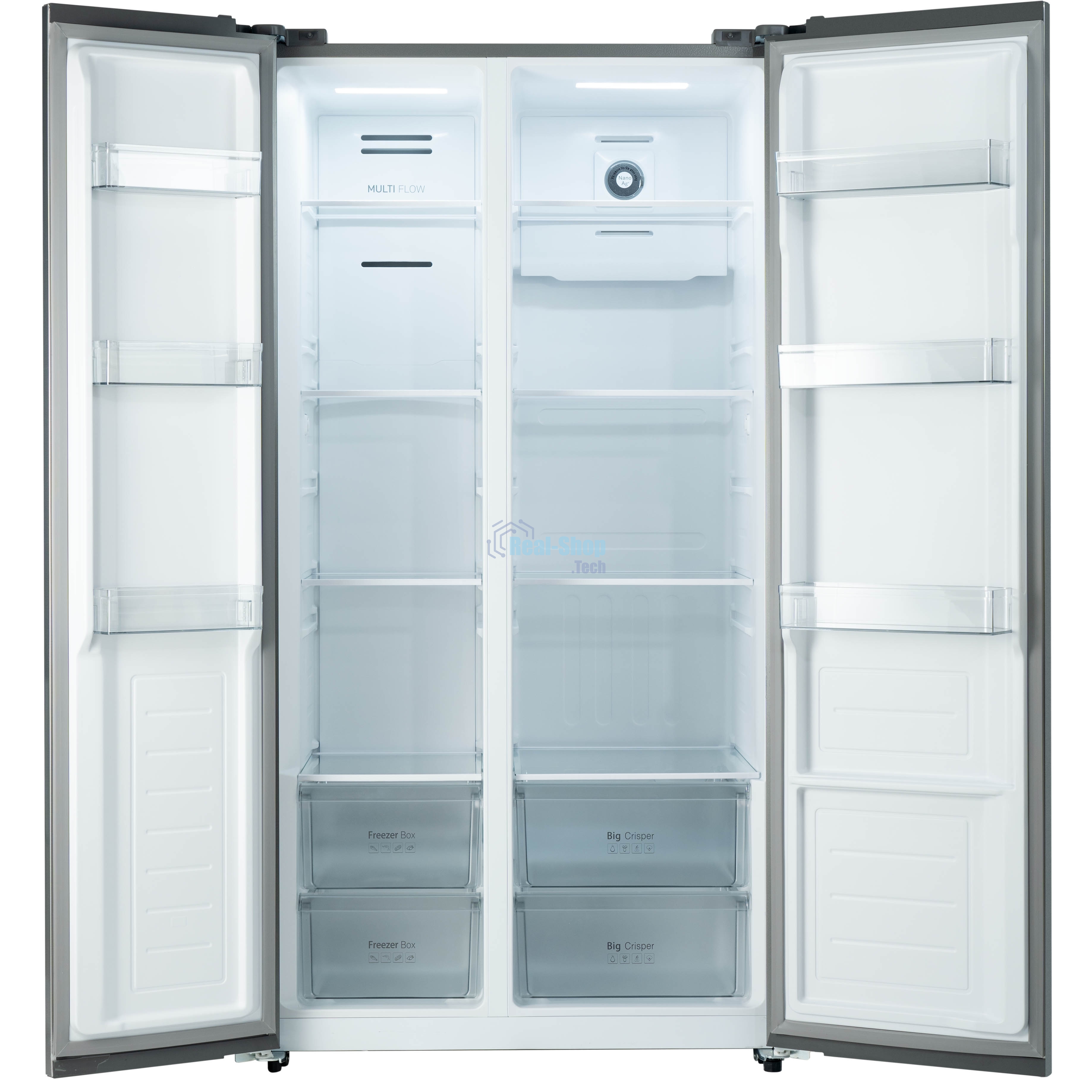 Холодильник Бирюса SBS 541 TBG черный двухкамерный 343/198 л морозилка слева, NoFrost, Side-by-side