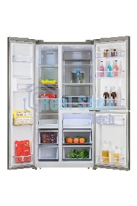 Холодильник Бирюса TD 563 I нержавеющая сталь трехкамерный 207/223 л морозилка слева, NoFrost, Side-by-side