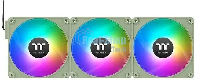 Комплект вентиляторов для корпуса Thermaltake CT120 EX ARGb Sync (3 шт.) зеленый, 120 мм, 2000 об/мин, 28.5 дБ, 4 pin