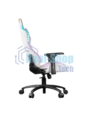 Кресло KFA2 Gaming Chair 01 RGB SE белый, экокожа, RGB-подсветка, подголовник