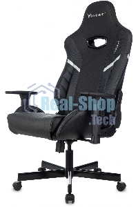 Кресло игровое Knight Thunder 5X черный эко.кожа крестов. металл